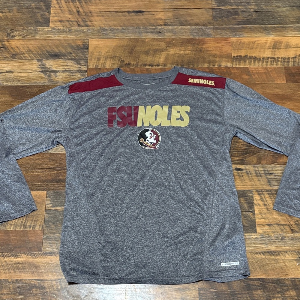 Majestic FSU seminoles‎ Gray Long Sleeve Shirt